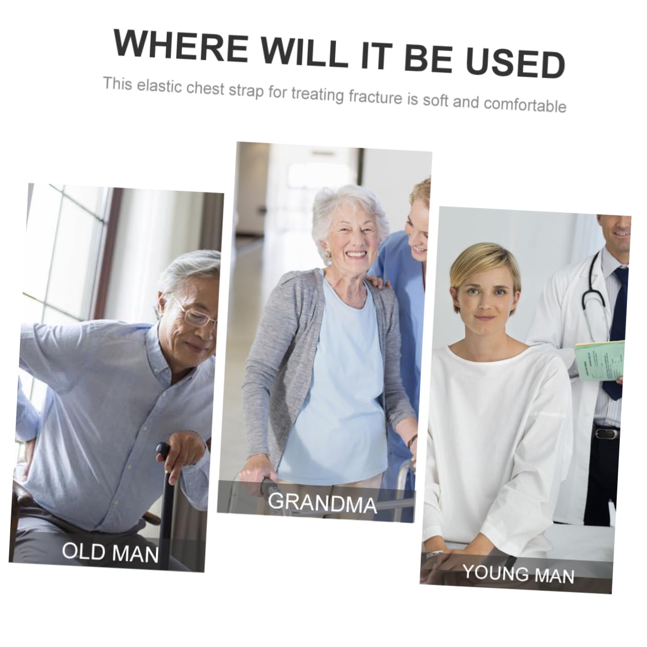 Breathable Chest Support Brace Belt for Rib Protection Post-Surgery Relief Adjustable Elastic Chest Wrap for Thoracic Surgery Recovery