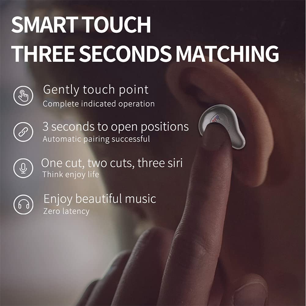 Vero Auricolari Wireless, Cuffie Bluetooth in Auricolari in Esecuzione dell'orecchio con Rumore Che annulla Il Microfono, per Lavoro, Ufficio Domestico