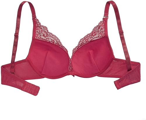 Miniatura 9 de The Little Bra Company Lucia - Brasier de encaje para mujeres pequeñas tirantes convertibles aros de apoyo realce mediano Rojo