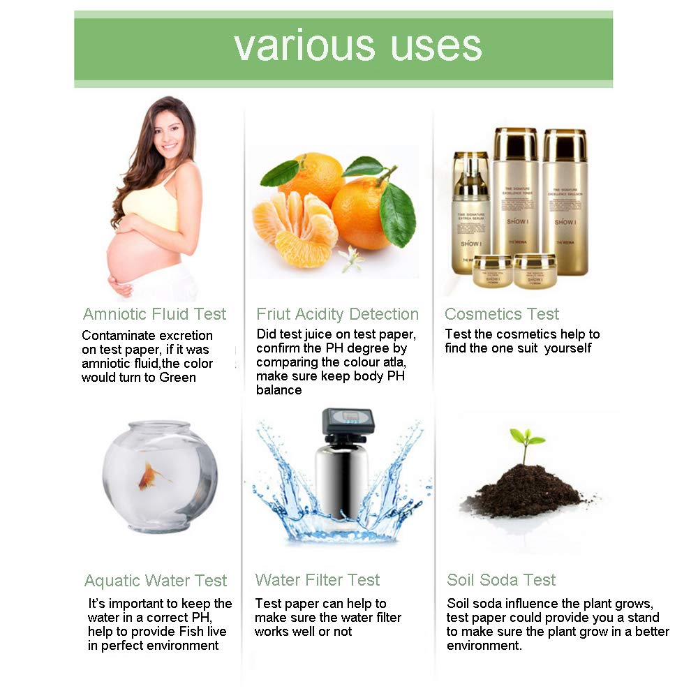 Bettli ph test paper-ph strips-ph test liquid-1-14 PH Alkaline Acid Test Paper Water Litmus Testing Kit (1 pack)