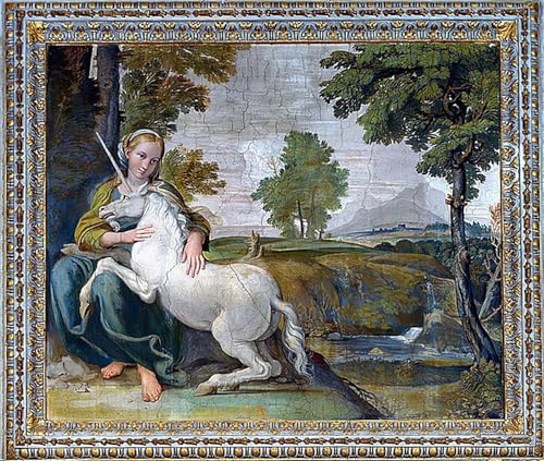 Cuadro una virgen de Domenichino lienzo de 60x90cm para vestir paredes vacías