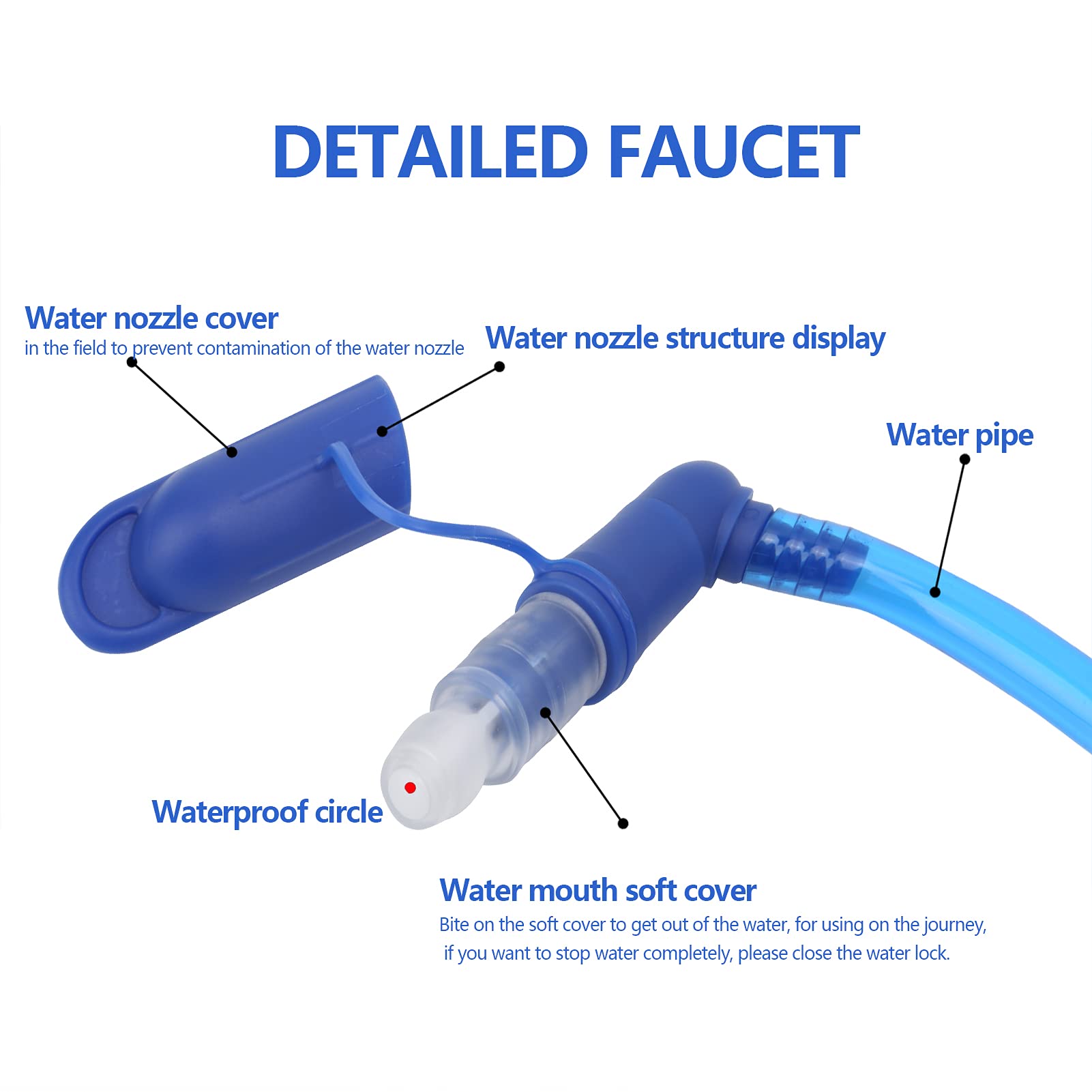 Vessie D'Hydratation 2L - Sac à Eau Portable Pour Randonnée, Camping - Anti-Fuite