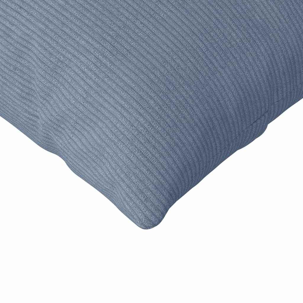 Set di 2 cuscini da divano, blu, 120 x 40 cm, in elegante tessuto a coste, moderni cuscini decorativi con rivestimento sfoderabile e morbida imbottitura in poliestere, per divano, divano e