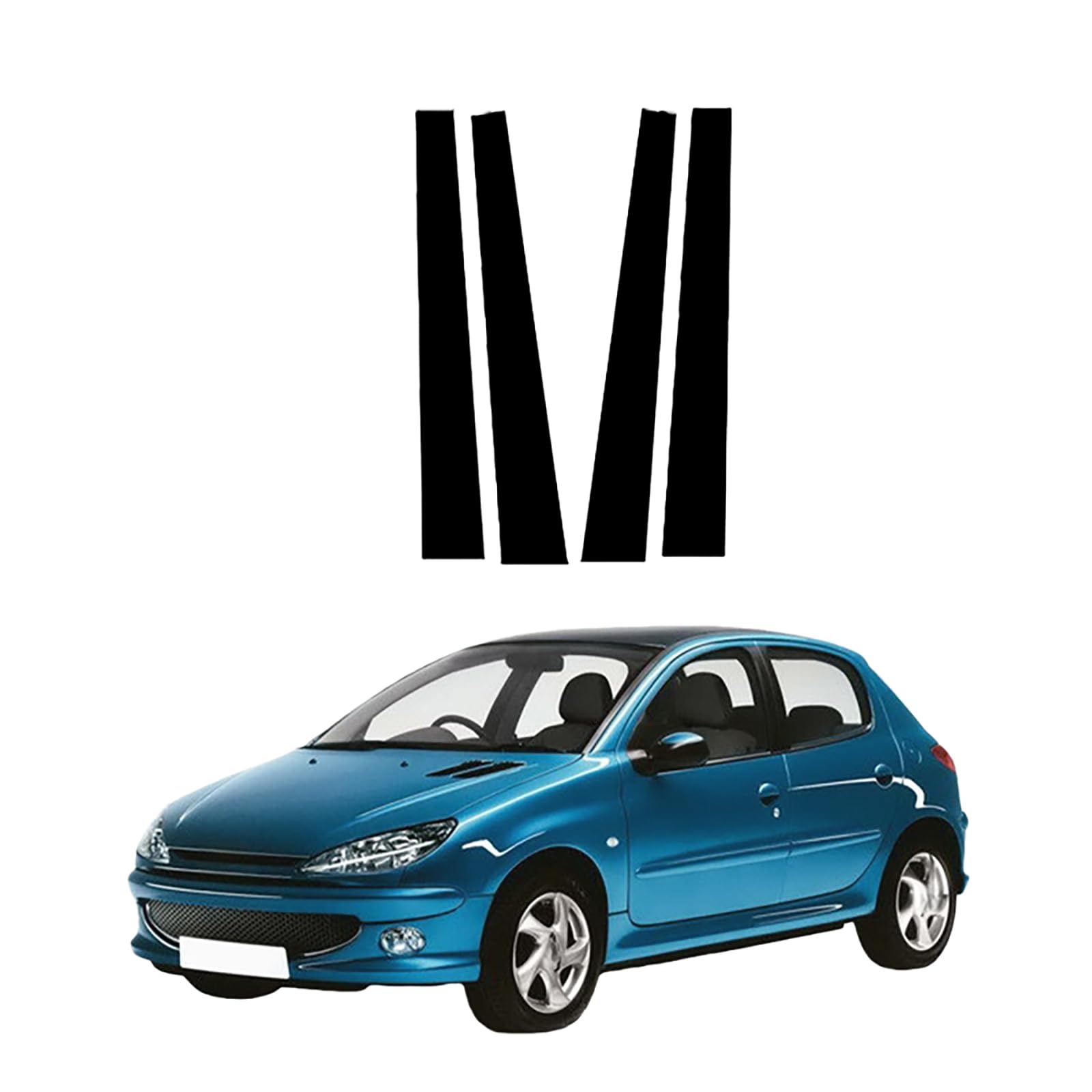 Adhesivo para Pilar Central de Coche soluciona arañazos en Peugeot 206