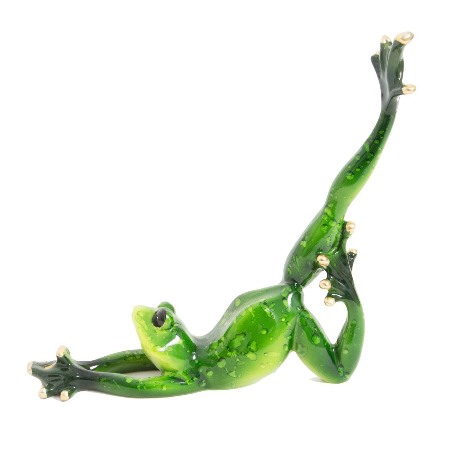 3D Creative Frog Figurines,Cute & Funny Frogs Yoga Statues and Sculptures for Home Decor & Office Desk Decor (No# 3)