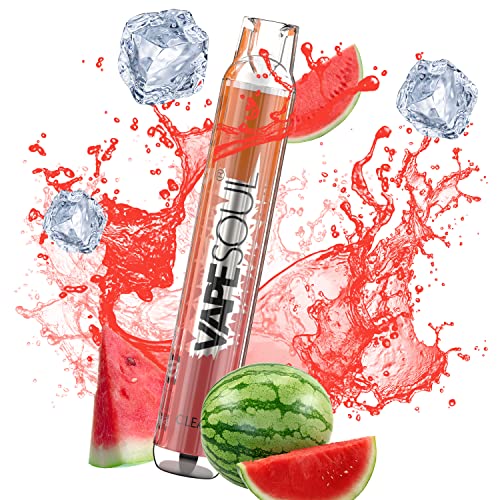 VAPORVERSE LED Cristal Pod Desechable Vaper Sin Nicotina Sabor a Fruta Cigarrillo Electrónico Desechable 800 Caladas Pod Vape Vapear (Hielo de sandía) Cover