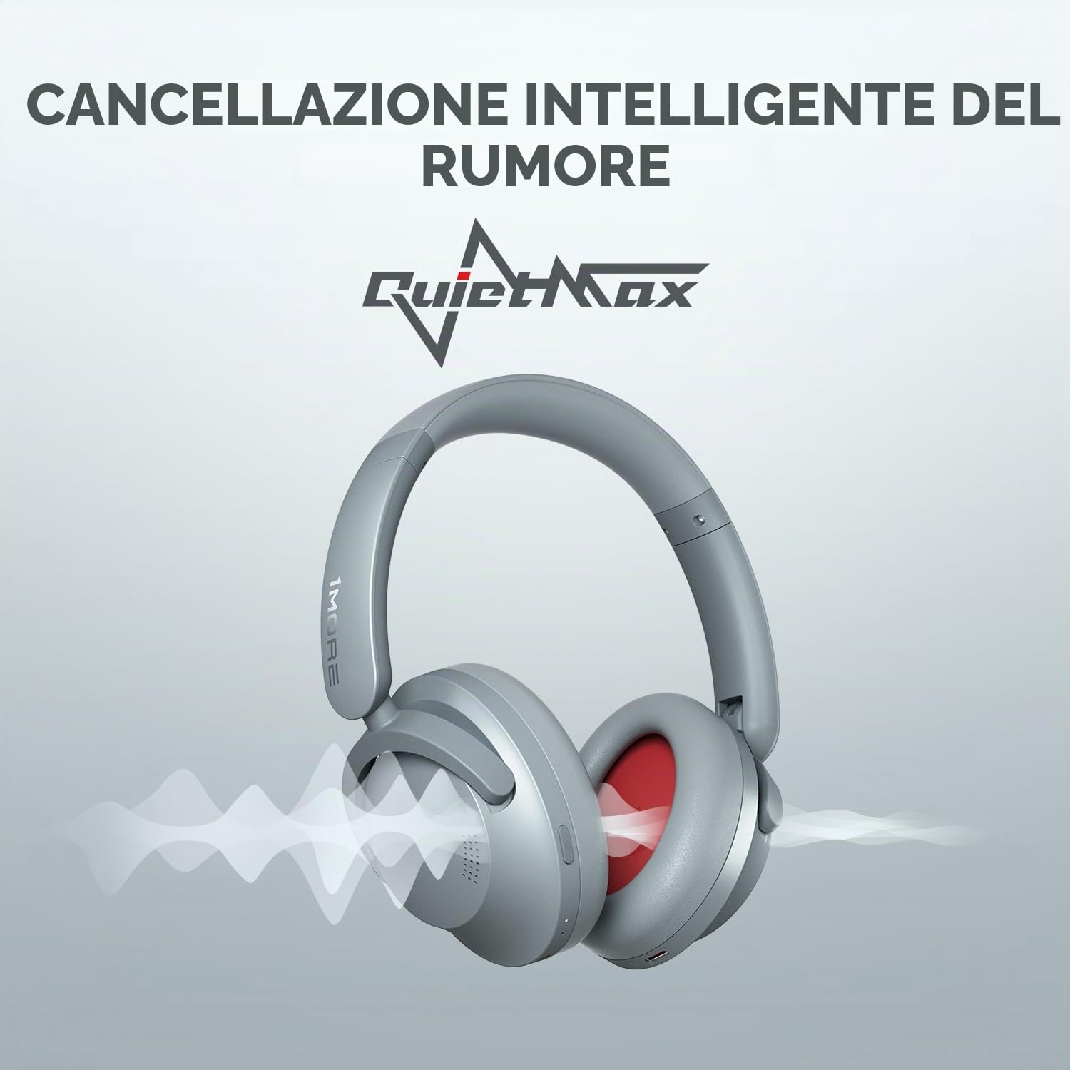 1MORE SonoFlow Cuffie con cancellazione attiva del rumore, cuffie Bluetooth con LDAC per audio wireless ad alta risoluzione, 70 ore di riproduzione, chiamate chiare, equalizzatore preimpostato tramite