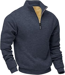 [OSusrght] ハーフジップ トレーナー メンズ 裏起毛 スウェット パーカー フードなし アメカジ 長袖 tシャツ 無地 ゆったり おしゃれ 秋服 ハイネック プルオーバー 大きいサイズ 立襟 トップス 春服 冬服 カジュアル 登山 作業着