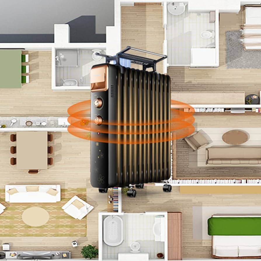 Amazon.co.jp : 2KWポータブル電気オイル充填ラジエーター