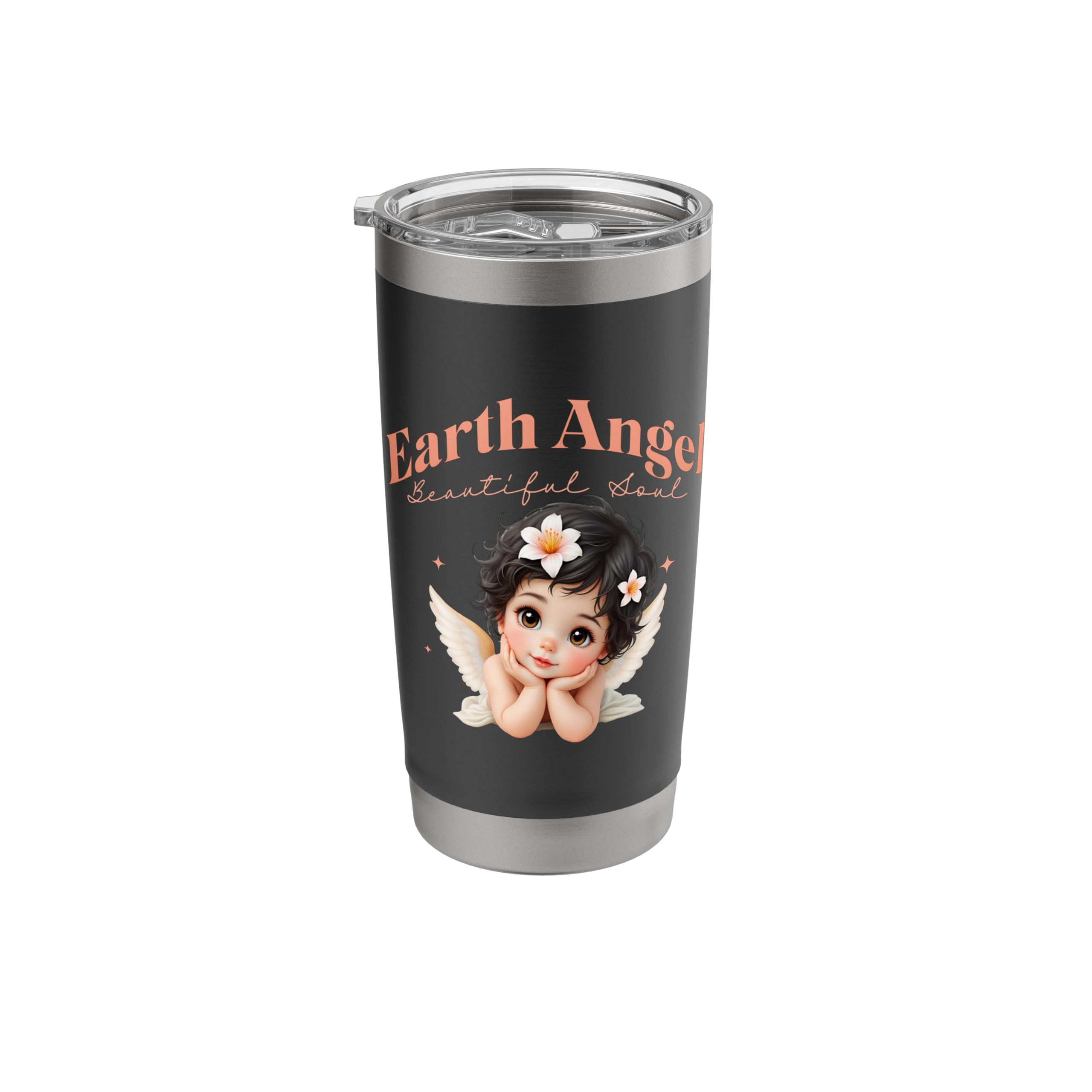 Earth Angel Beautiful Soul Cherub Graphic Stainless Steel Insulated Tumbler