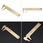 Brass Vernier Caliper Double Scale Sliding Gauge, Measuring Tool | Double Scale Brass Sliding Vernier Caliper Gauge, Portable Measuring Tool for Jewelry Gem Beads and Guitar Maintenance