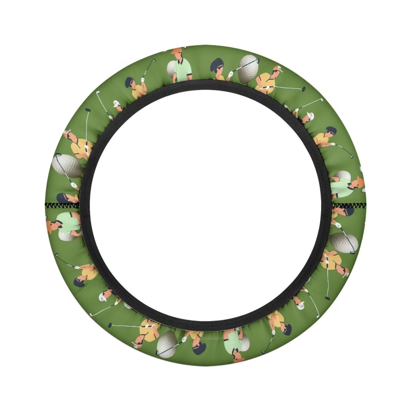 Boatee Golf Print Golf Cart Steering Wheel Cover 13 Inch Steering Wheel Covers Universal Golf Cart Accessories Soft Steering Wheel Wrap for Club Car Steering Wheel Protector Green