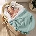 lulumoon Muslin Baby Blanket Neutral: 4-Layer Soft Cotton Toddler Blanket for Daycare - Reversible Lightweight Crib Bedding for Stroller & Travel 47