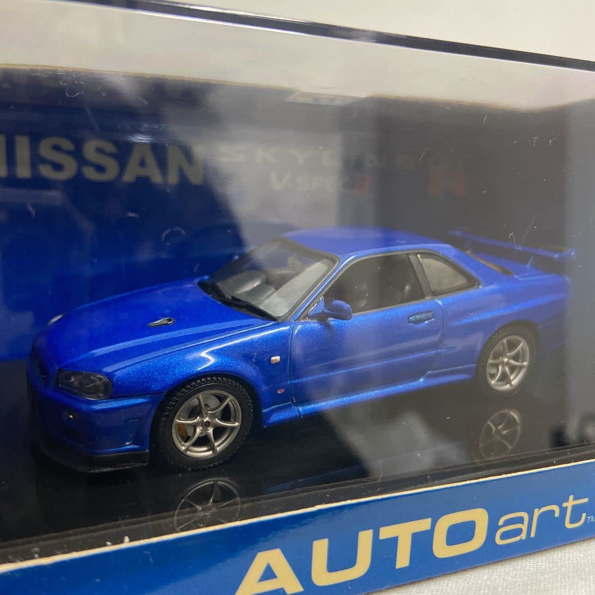 Amazon | AUTOart 1/43 SKYLINE GT-R R34 V-spec Ⅱ ベイサイドブルー