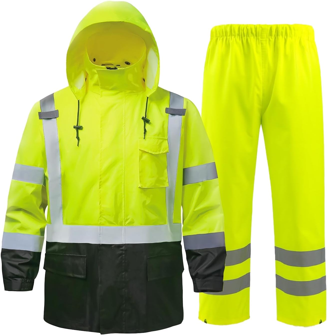 High-Visibility Waterproof Rain Suit for Outdoor Work & Fishing High-Visibility Waterproof Rain Suit for Outdoor Work & Fishing