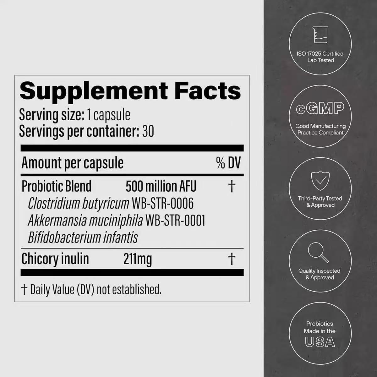 Probiotique avec fibre prébiotique pour la perte de poids – Soutient naturellement la production de GLP-1 et réduit l'appétit, libération retardée, pour hommes et femmes