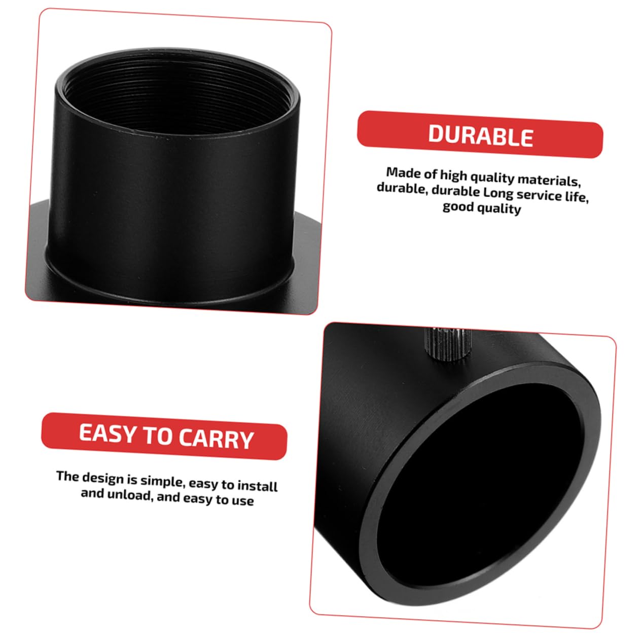 HOMSFOU Telescope Adapter Eyepiece Adapter Telescope Converter Replacement Universal Adapter Mount Converter Telescope Mount Adapter Universal Eyepiece Converter Aluminum Black