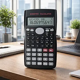 Calculadora Científica Premium 240 Funções – Display Duplo 10+2 Dígitos, Desligamento Automático, Cor Preta – Ideal para Engenharia, Física, Química e Faculdade - Premium