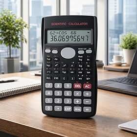 Calculadora Científica Premium 240 Funções – Display Duplo 10+2 Dígitos, Desligamento Automático, Cor Preta – Ideal para Engenharia, Física, Química e Faculdade - Premium