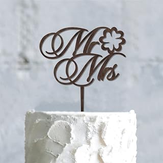 Mr Shamrock Mrs - Rustic Cake Topper - Wire Cake Topper - Saint Patrick's Day Wedding Cake Topper - Irish Wedding - Wood - Copper