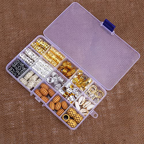 133 PCS Hair Jewelry for Braids Locs Dreadlock Accessories Hair Decoration Hair Coils Rings Dreadlocks Hair Cuffs Shells Imitation Wood-Like Hair Tube Beads for Women Gorls4