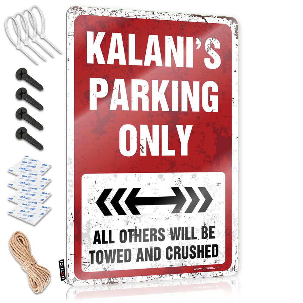 KRAZMURONGD Funny Signs Billiard Cheers Tin Sign Kalani'S Parking Only Tin Sign(30X40CM)