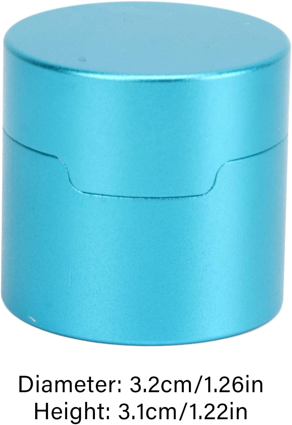 Keenso Billiard Chalk Case, Round Aluminum Alloy Pool Cue Chalk Box Holder for Sports Accessories (Blue)