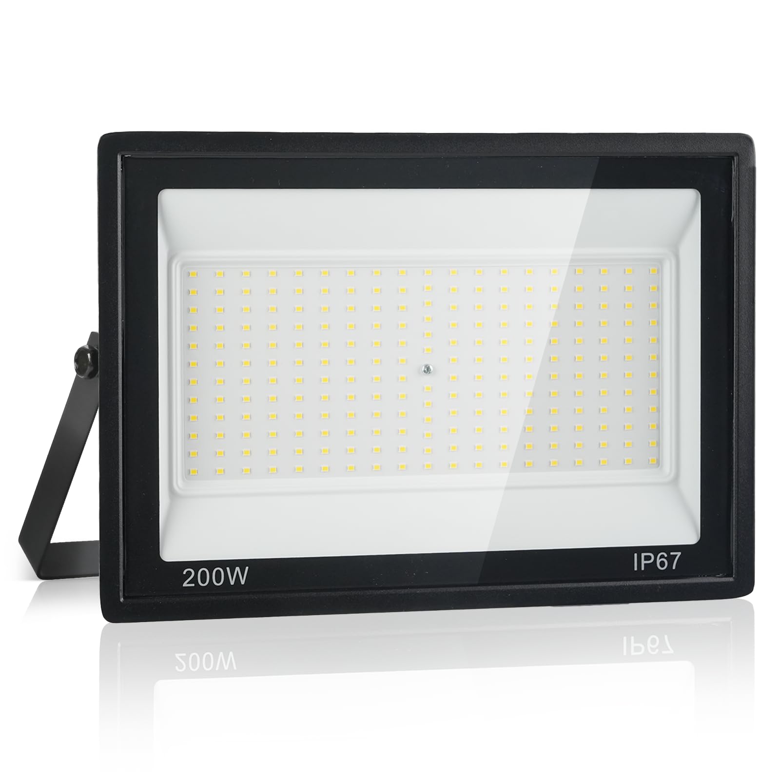 Faretto LED da Esterno 200W,20000LM Luci da Esterno,7000K Luce Bianca Fredda,IP67 Impermeabile,228 LEDs Faretti da esterno per giardino, cortile, garage,vialetto, officina
