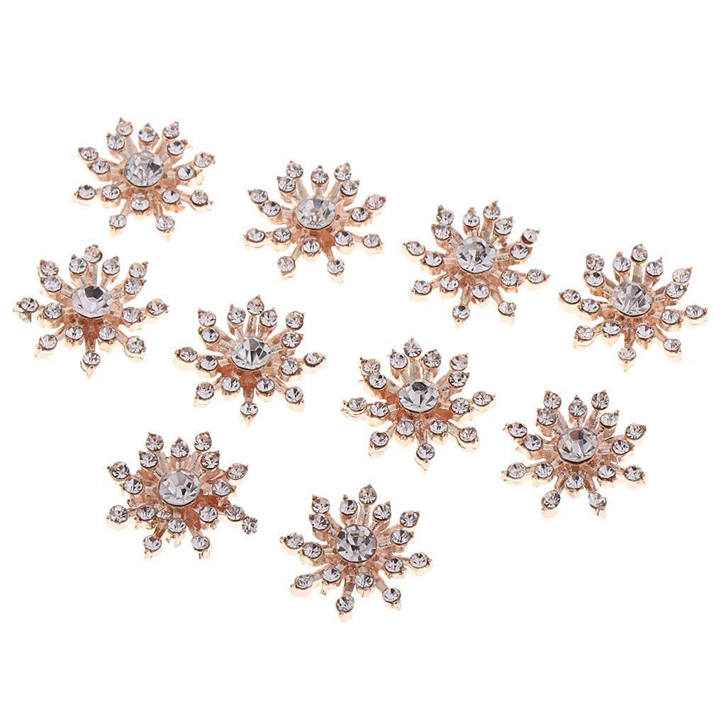 AUYXSSZ Craft Stunning Shiny Floral Buttons Flatback Rhinestone Embellishments Wedding Accessories Quilting and Flatback Rhinestone Embellishments Charms