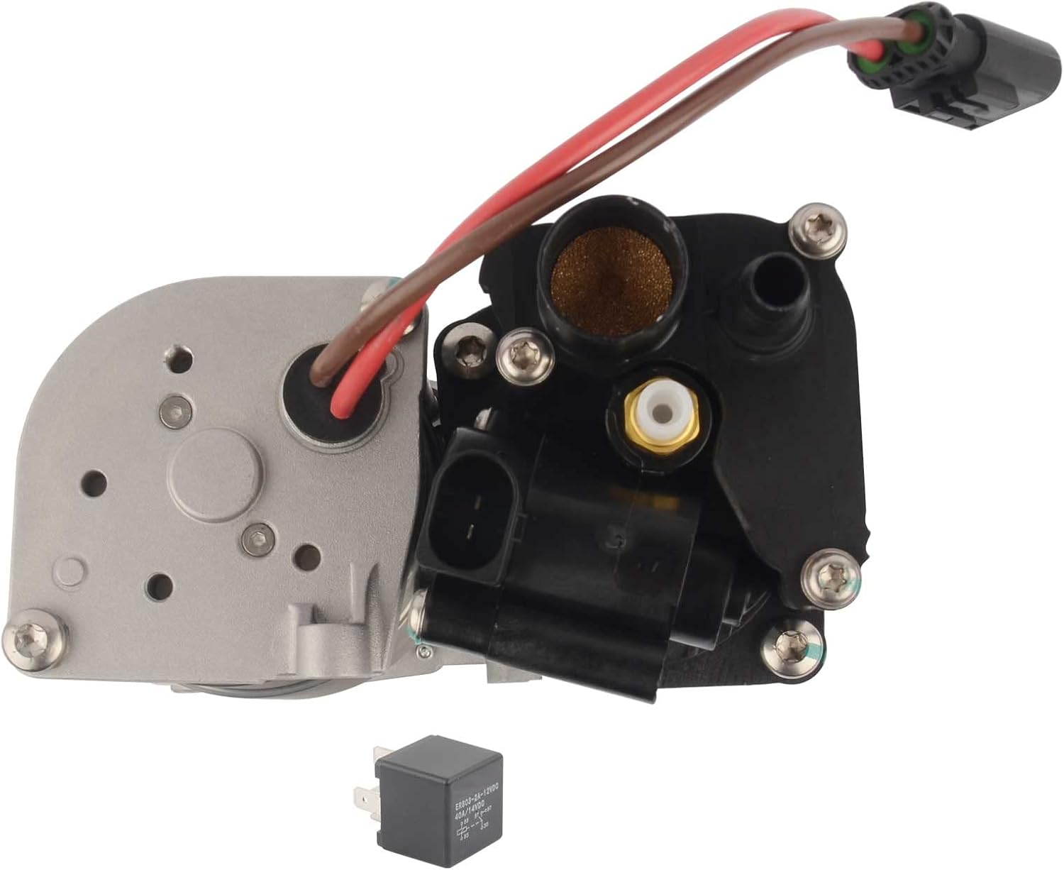 37206850555 37206868998 Air Suspension Compressor Pump + Relay Compatible with B-M-W X5 F15 F85 X6 F16 F86 2013-2019 SUV