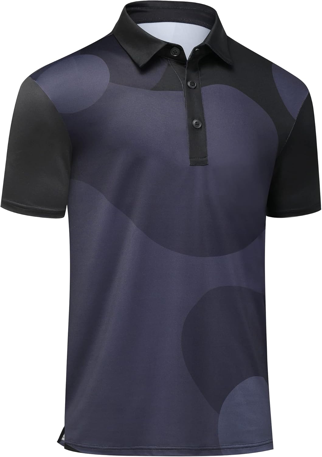 Polo Shirts for Men Long and Short Sleeve – Recycled Outstanding Print Dry Fit Performance Mens Golf Polo Shirts