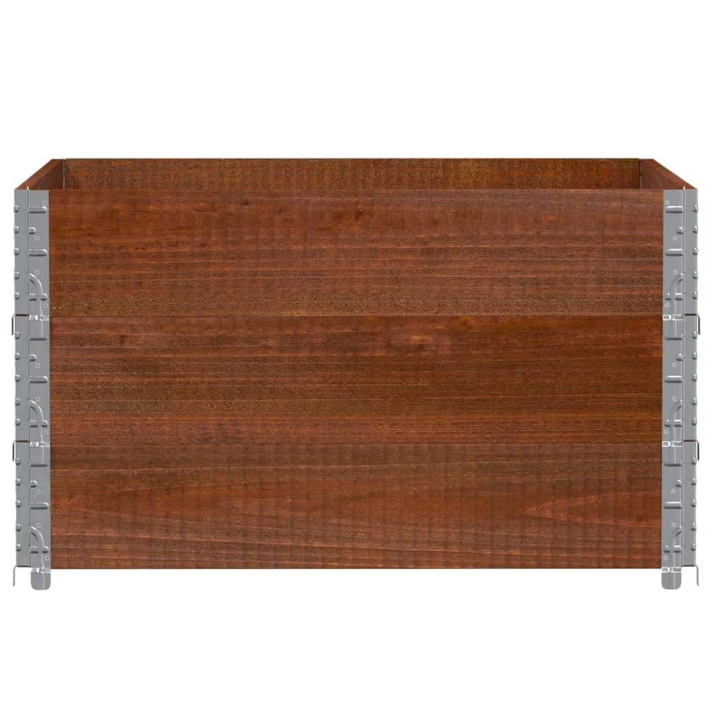 Générique Sadzarka na rośliny z litego drewna sosna 100x100 cm Brązowa