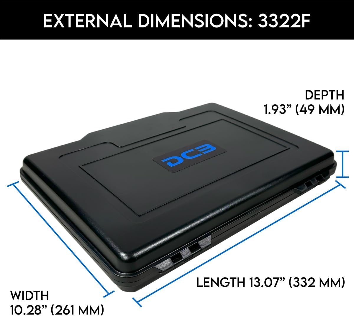 DCB Cases - Element 3322F 12.36 x 9.13 x 1.57 Int Dim | IP67 Waterproof | Protects Tablets, Phones, and Documents | Shoulder Strap | Latch Close | Injection Molded Plastic | Foam Insert - Image 4