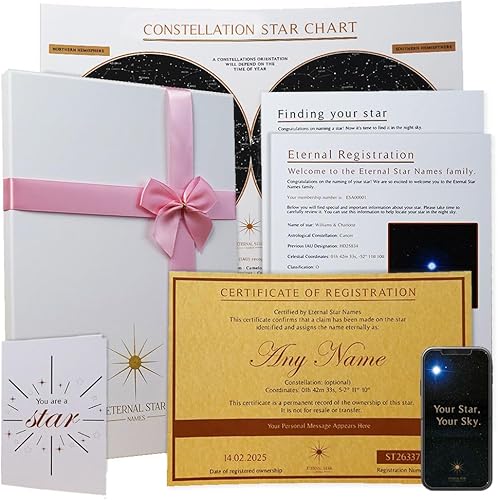 Name A Star - Regalos personalizados para ella, el regalo de cumpleaños perfecto para mujeres, recuerdo de aniversario para novia, regalo de boda