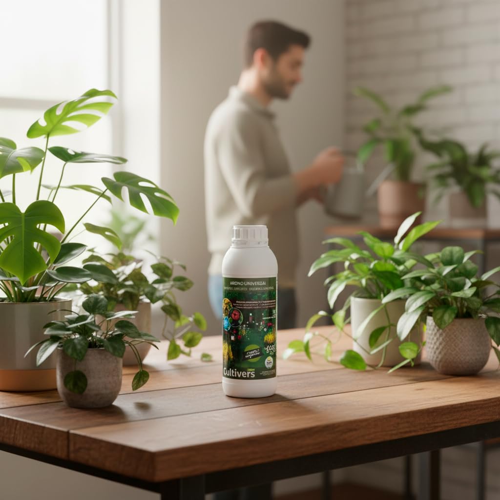 CULTIVERS Fertilizante Universal Ecológico Líquido 10 L | Abono NPK 4-1-7 con Aminoácidos y Micronutrientes (B, Cu, Fe, Mn, Mo y Zn) | Uso en Huerto, Jardín y Plantas, Apto Agricultura Ecológica