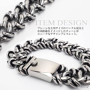 Amazon | [silver KYASYA]重厚 有刺鉄線ブレスレット メンズ