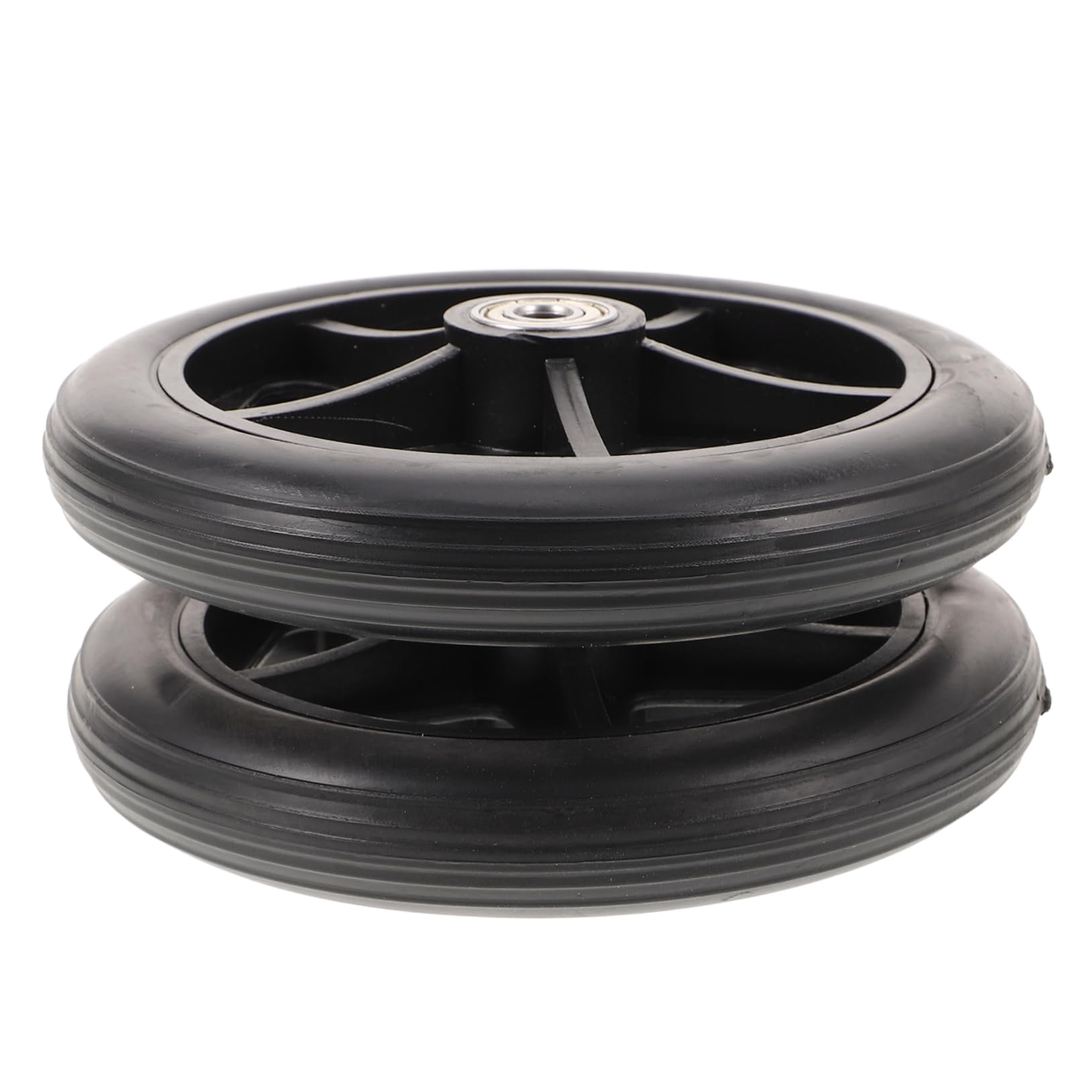 HAPINARY Drive Wheelchair Replacement Wheels 6 Inches Front Wheel Accessory Black High-Strength Easy to Install