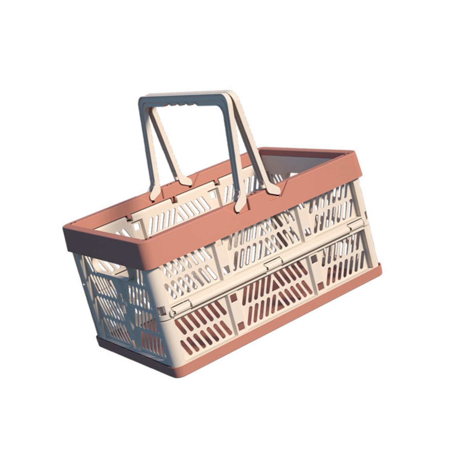 Tsophreniq Portable Foldable ABS Storage Basket for Groceries Fruits Vegetables Holder and Transport Travel Outdoor Meal Carrier