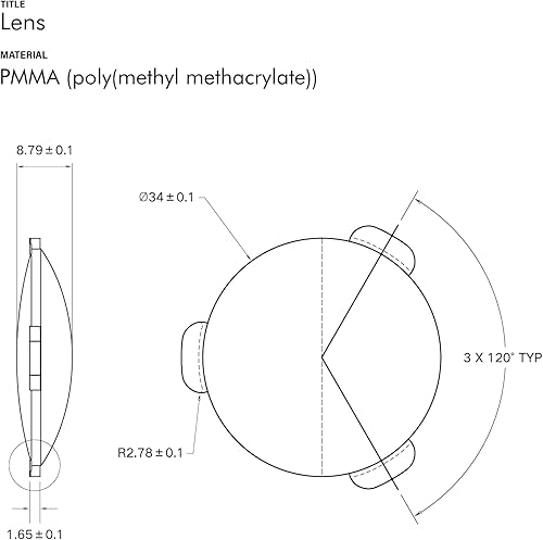 Miniatura 4 de Pop-Tech - Juego de lentes biconvexas, lentes de vidrio óptico biconvexas de 1.339 in de diámetro y 1.772 in de longitud focal para Google Cardboard
