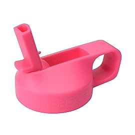 HYDRO CELL Sports Cap w/Straw for Wide Mouth Water Bottles - BPA Free Flip Spout Replacement Lid - 40 oz, 32 oz, 24 oz, 18 oz, 14 oz Sports Top Accessories (Pink Sports Cap, 14oz-40oz)