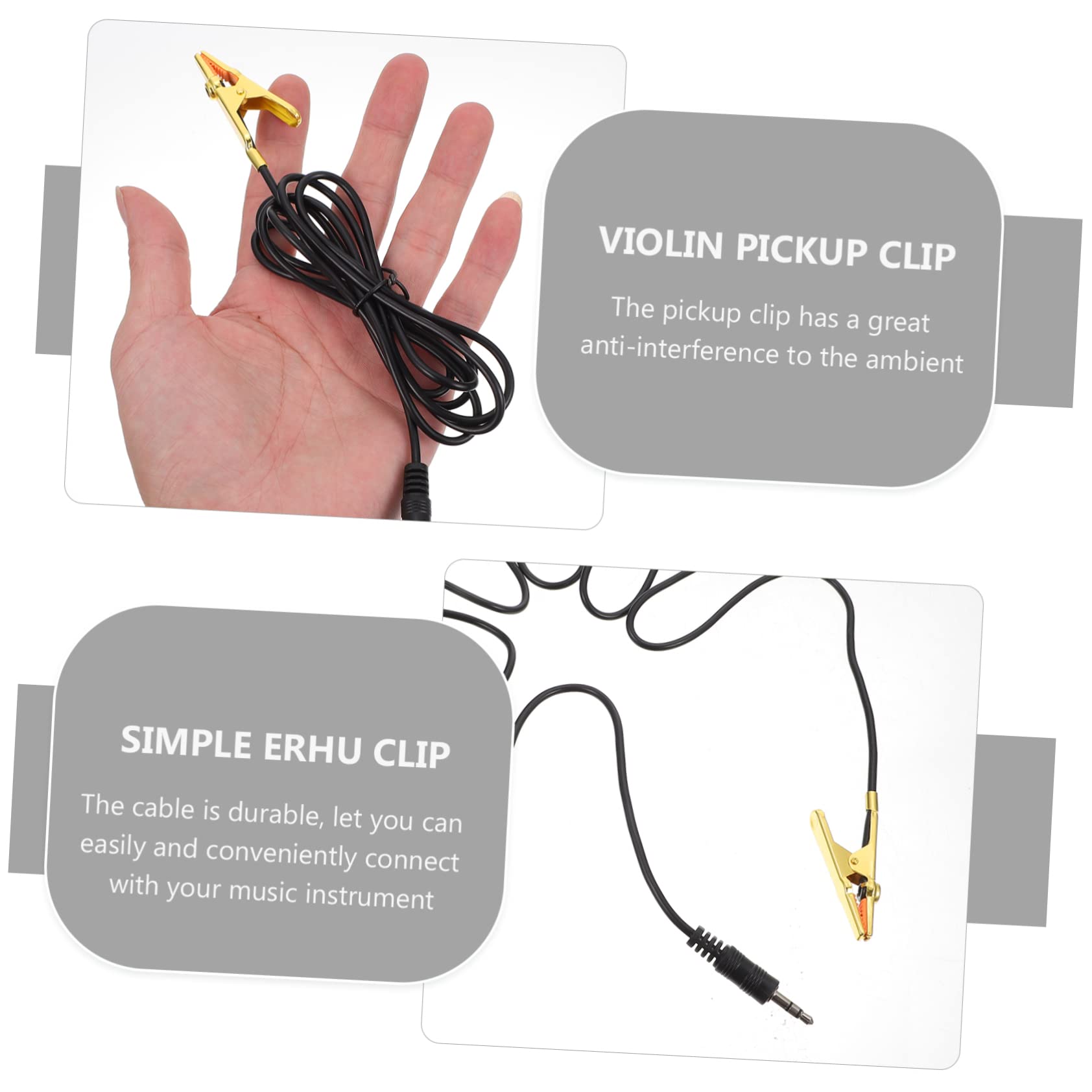 BESTonZON Clip-on Violin Pickup Acoustic Flute Microphone Simple Clip-on Microphone for Instrument