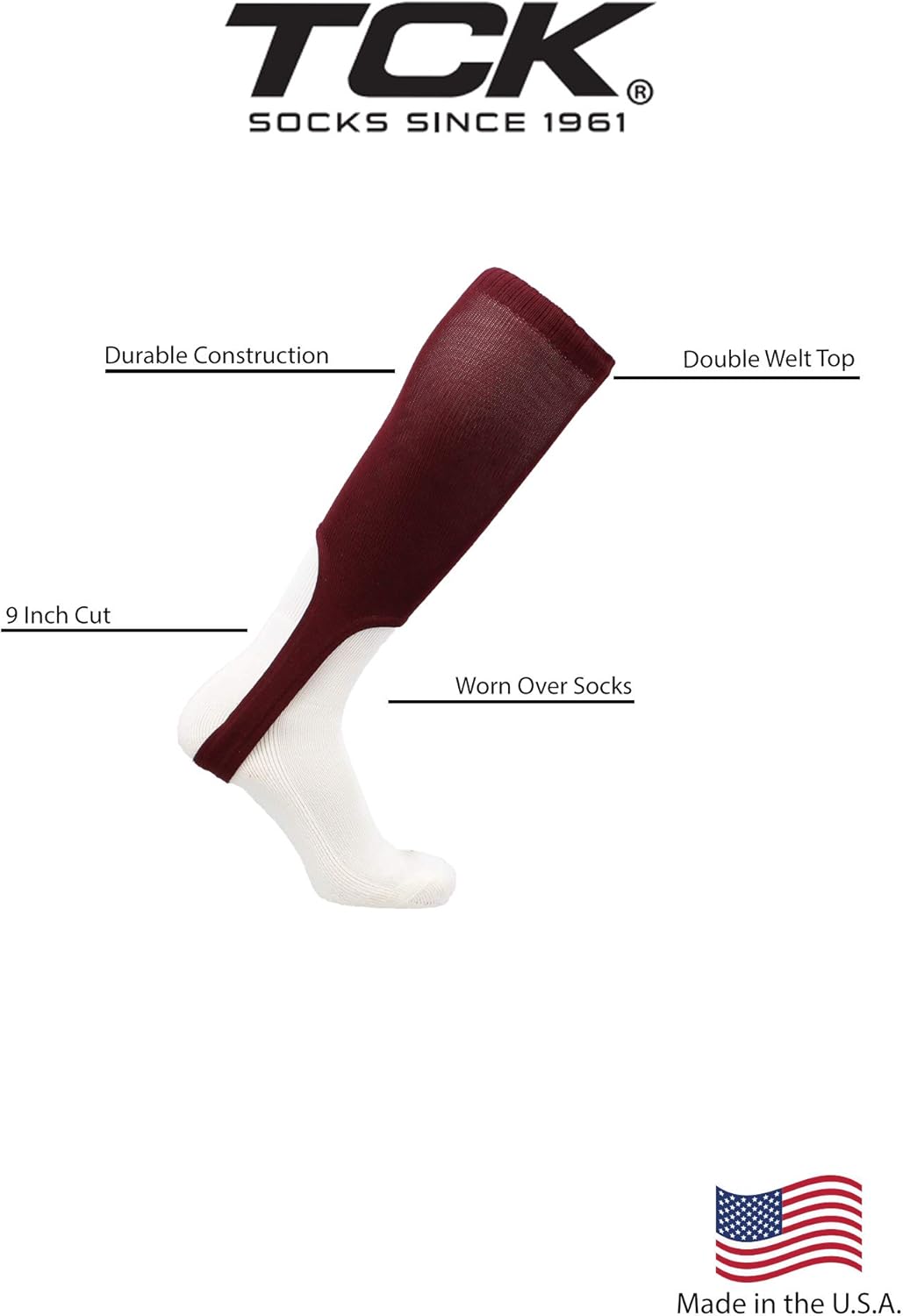 TCK Sports Solid Color 9 Inch Baseball Softball Stirrups (Multiple Colors) - Image 5