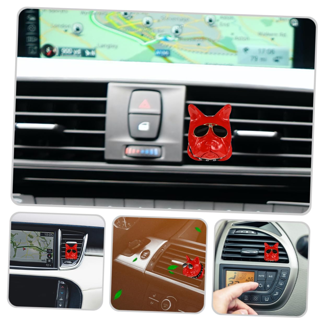 ULTECHNOVO 5 Pièces Clip D'aromathérapie Diffuseur D'huiles Essentielles Diffuseur De Parfum De Voiture De Climatiseur De Voiture Clip sur Diffuseur Décor De Plâtre