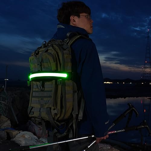 Miniatura 3 de BOIDA - Cinturón reflectante LED, 1 unidad, equipo de alta visibilidad para correr, andar en bicicleta, acampar, caminar y ciclismo, recargable por