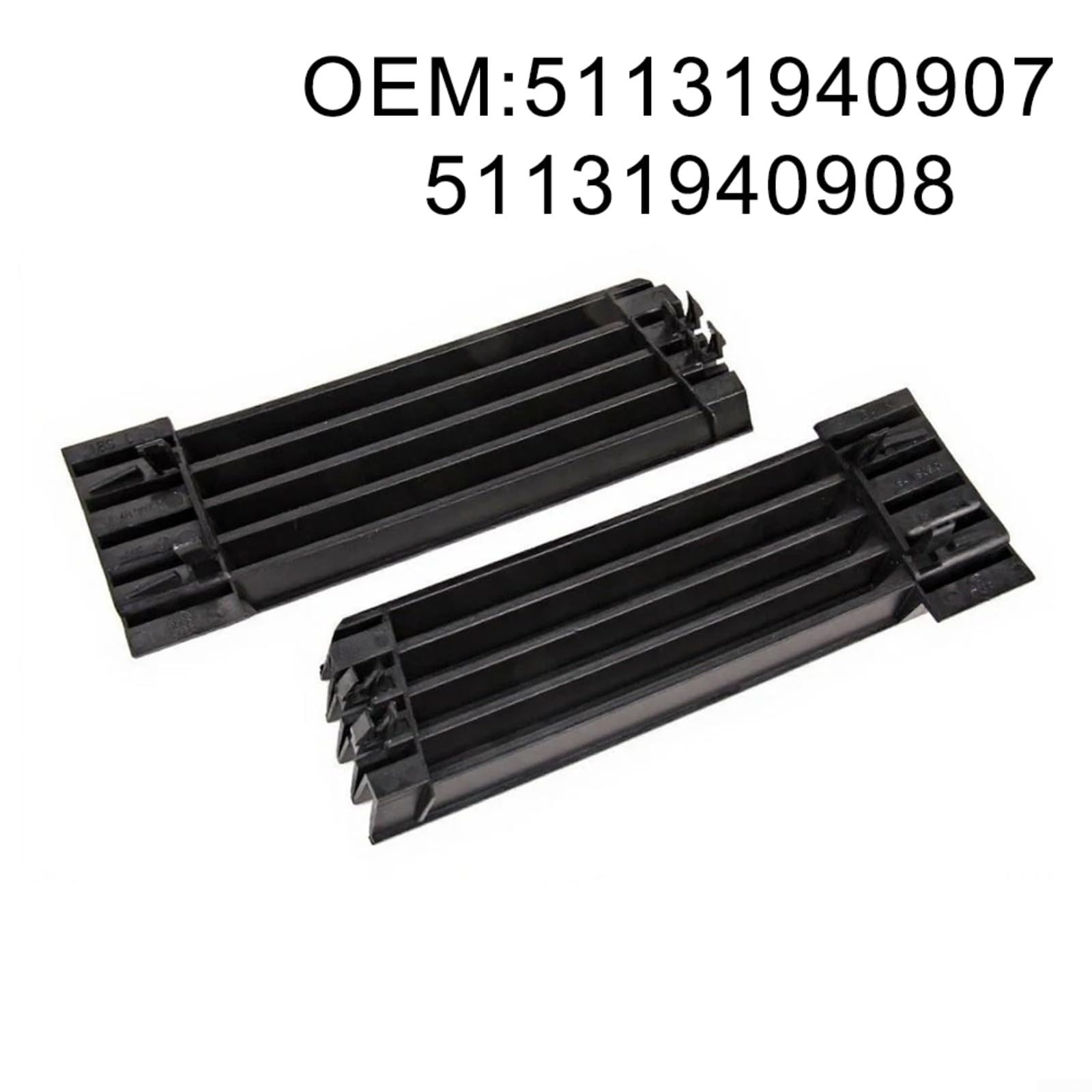 Frontstoßstangengitter, 51131940907 51131940908, kompatibel mit BMW E31 840Ci 850i 850Ci 850CSi außen Autozubehör (ein Paar)