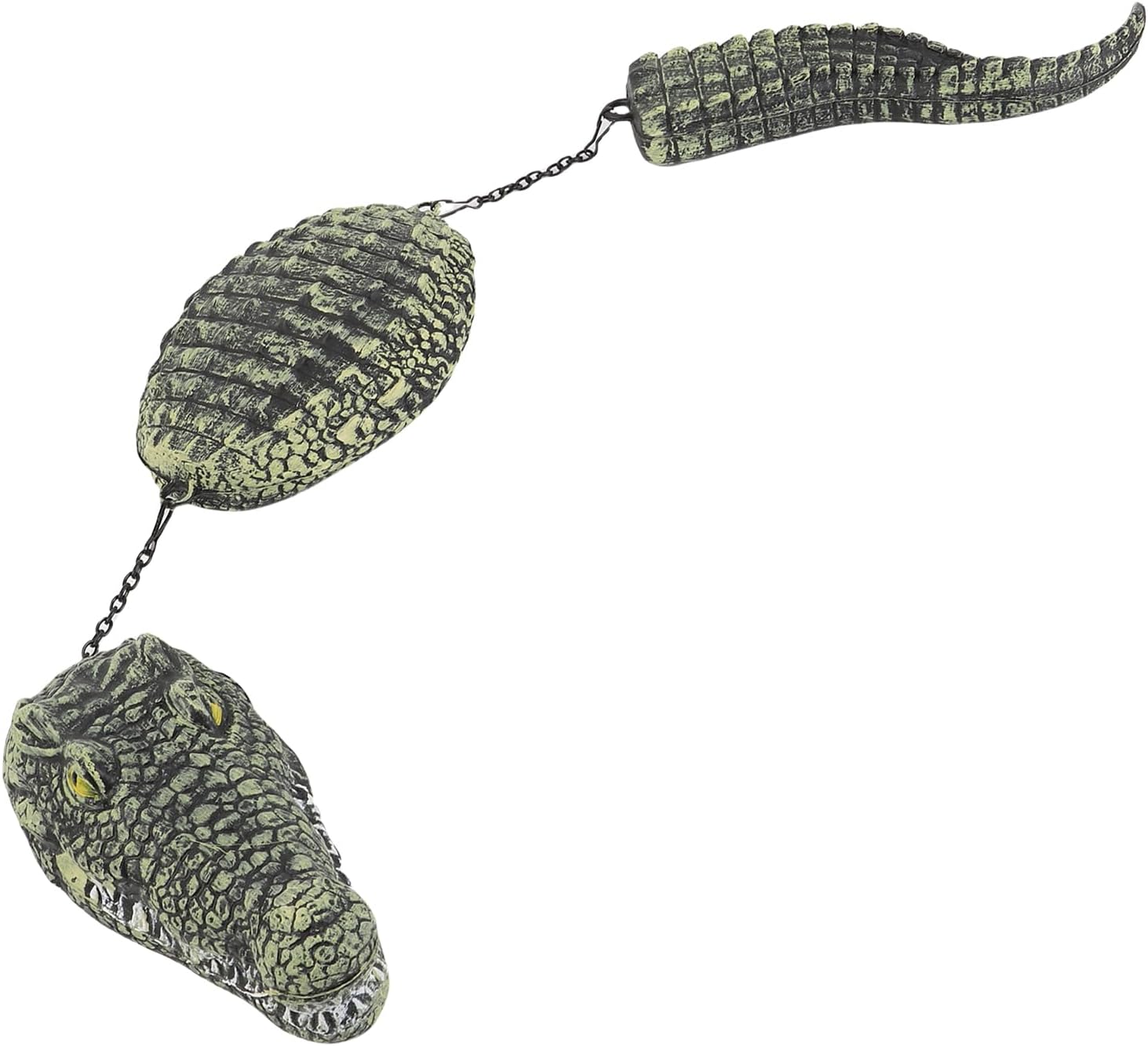 Dpofirs Floating Alligator, 3 Section Simulation Floating 32.9Inch Alligator Statue, for Garden Pond Backyard Decoration