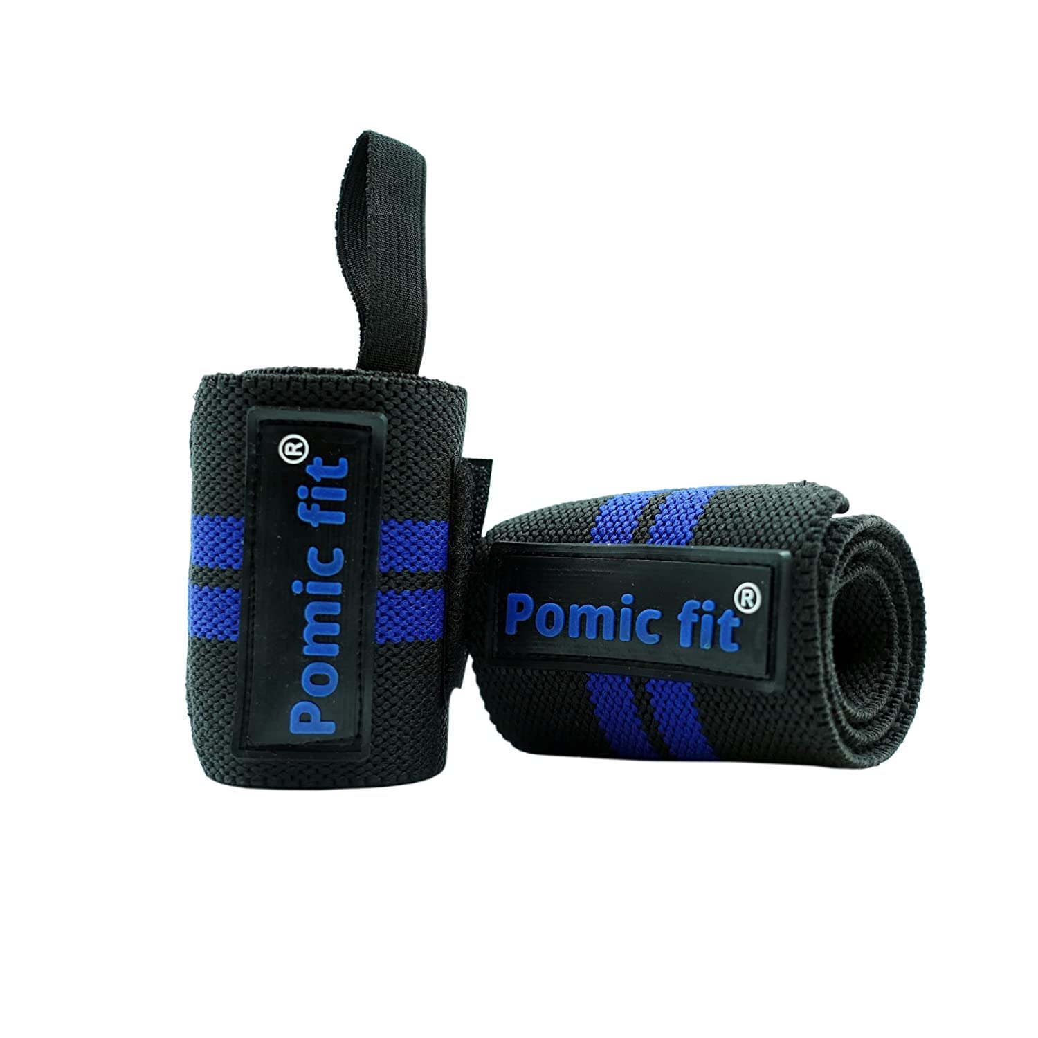 Pomic fit Wrist Band for Men & Women with Thumb Loop Gym Wrist Band Gym Gloves with Thumb Loop Grip for Men, Women (Blue) (B09XJ646F9) Amazon Price History, Amazon Price Tracker