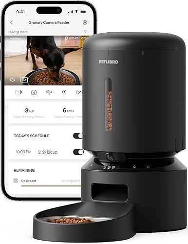 Miniatura 8 de PETLIBRO - Comedero automático para gatos, dispensador de alimentos secos para mascotas, triple conservación con cuenco de acero inoxidable y tapa