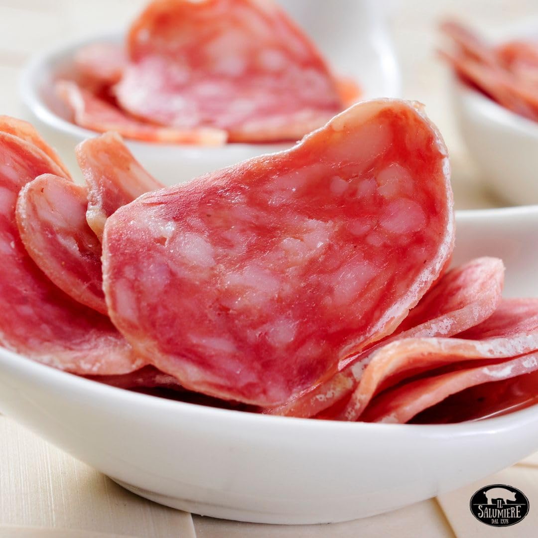 Salsiccette Salamini Stagionate al Tartufo Umbre confezione Kg.1 S/V - Salsiccia Norcineria Umbra - Gluten Free - Il Salumiere 1978