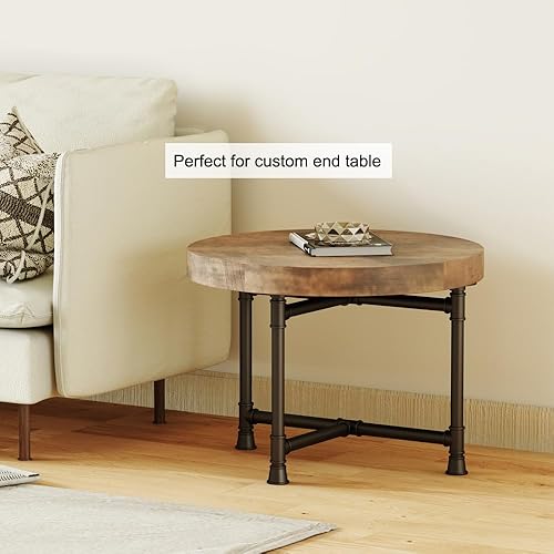 Miniatura 6 de Patas de metal para mesa de café de 16 pulgadas, patas de banco negras, patas de silla de escritorio resistentes para muebles, juego de 2, base de